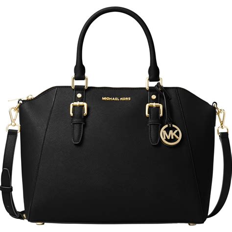 michael kors ciara large leather satchel